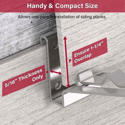 Siding Installation Tools, 2 Pack of Fiber Cement Siding 1-1/4-Inch Overlap Siding Tool Kit, Heavy Duty Steel Siding Tools for 5/16-Inch Thickness Fiber Cement Siding