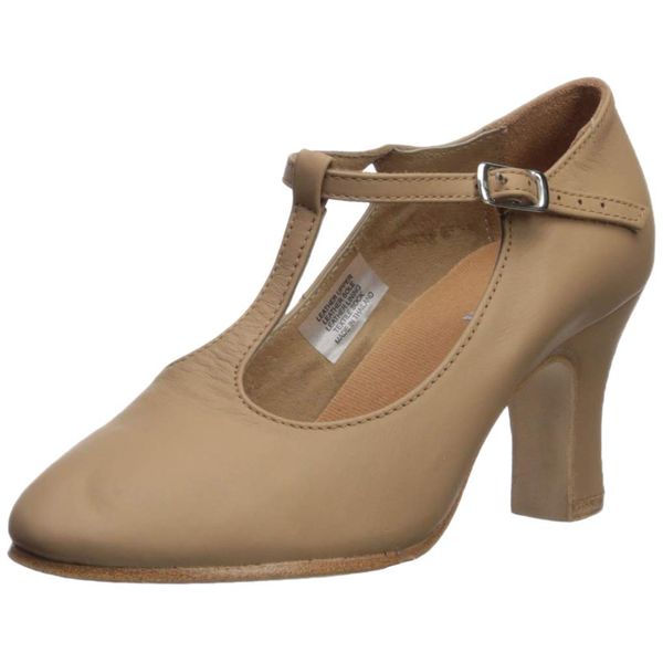 Bloch Women's Chord T-Bar Strap 3" Dance Shoe, tan, 6 Medium US