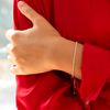 Tuscany Silver Women's Beaded Adjustable Slider Bracelet - 10cm/4-23cm/9" (Silver)