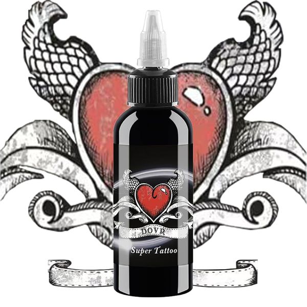 TATTOOI Black Tattoo Ink 1oz Pro Tattoo Ink Super Black 30ml Pigment für Tattoo Artist,Vegan Friendly Pigment Ink Supplies True Black Supplies Tinte