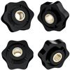 9 PCS Hex Clamping Nuts Knob,Star Shape Handle Nuts (M8)