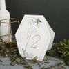 Luck and Luck Geometric Gold Table Numbers Numbers 1-12 Wedding