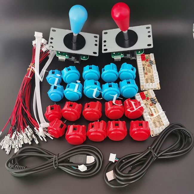 DIY Arcade Delay USB to PC Games 2 Players Joystick Game Kits