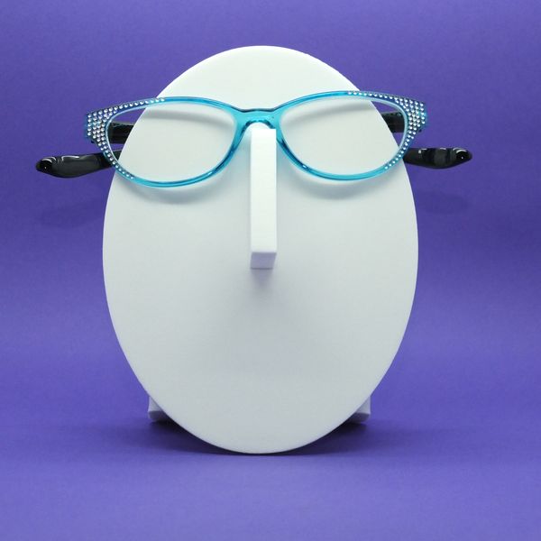 Reading Glasses Rounded Cat Eye Crazy Kitty Bling Sparkle +2.75 Lens