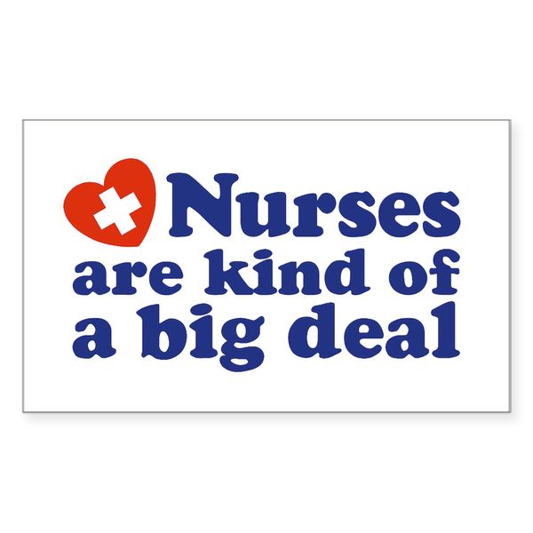 CafePress Cute Nurse Rectangle Sticker Rectangle Bumper Sticker Car Decal