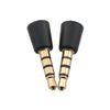 WELWIK 2PCS Black Plastic Audio Interface/Live Tuning Controller Microphone 3.5mm TRRS Plug Compatible with Smartphones Tablets Game Consoles