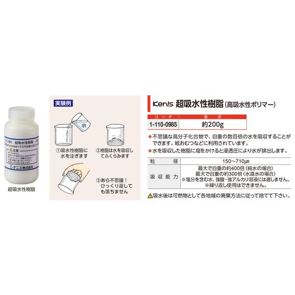 Kenneth Polymer Absorbent High Absorbent Polymer Science Magic Water Disappear?