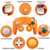 OSTENT Wired Shock Game Controller Compatible for Nintendo GameCube NGC Video Game Color Orange