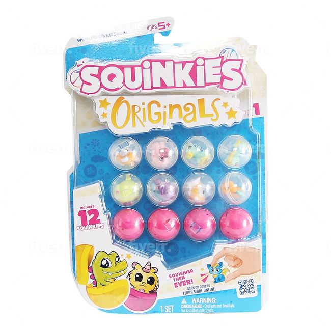 Squinkies Originals | So Many Squishy Toys to Collect | Friends and Animals Mini Squishies | 12 Pack