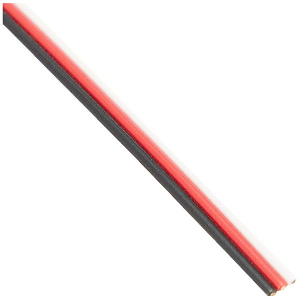 Kyowa Harmonet Thin Diameter 3 Core Parallel Line KFC 0.1SQ X 3C 5m White/Red/Black