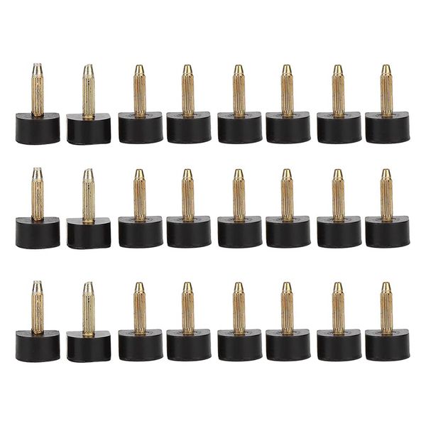 24pcs High Heel Shoe Repair Stiletto Replacement Heels Tips Lifts Non-slip Shoes Repair Heel Cap Dowels U Round Shape Taps Protector for Women Ladies(13x13mm)