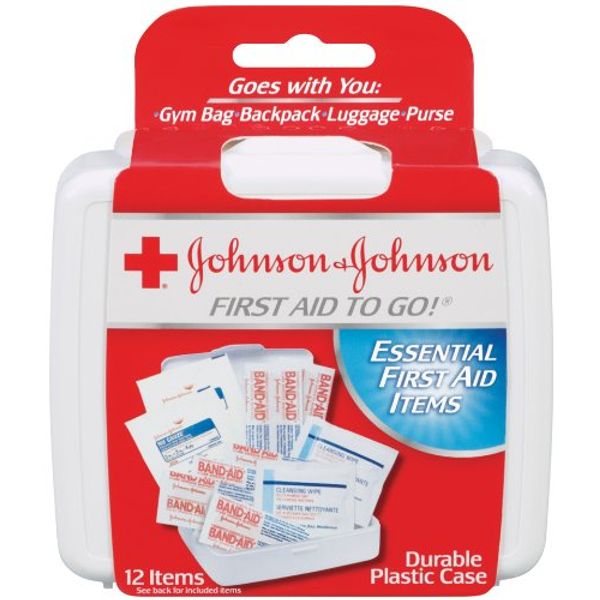 Johnson & Johnson Red Cross First Aid-to-Go Mini First Aid Kit 12 Count (4 kits)