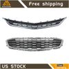 For 2016-2018 Chevrolet Malibu Black W/Chrome Front Bumper Upper & Lower Grille