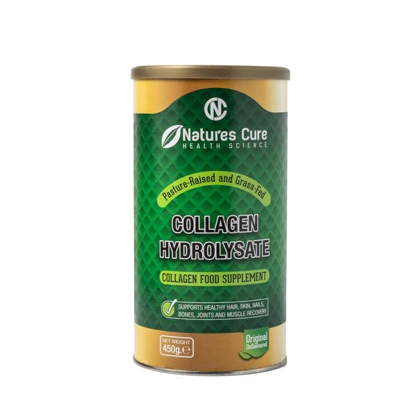 Premium Hydrolyzed Collagen Powder - Unflavored Kosher and Halal Certified Supplement for Joint Health - 450g Can of Bovine Hides Collagen Peptides