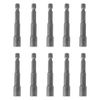 Evponk 10Pcs 1/4 Magnetic Nut Driver Set for Impact Drill, 65mm Nut Drivers Bits 1/4 Inch Drill Socket Set