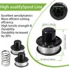 6 Spools Line 2 Caps 2 Spring Compatible with Black & Decker Grass Trimmer Replace GL250, GL310, GL360 Spools String Trimmers Tool,Trimmer Spool Line,