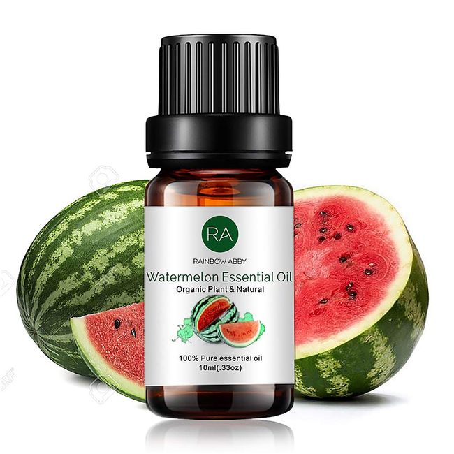 Watermelon Essential Oil, 100% Pure Organic Natural Aromatherapy Watermelon Oil for Diffuser, Massage, Yoga, Meditation, Bath, Skin Care (10ml)