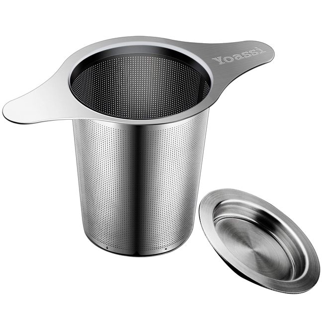 Double Handled Tea Strainer with Lid