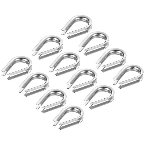 PATIKIL M4 30pcs Stainless Steel Thimble Wire Rope Thimble 4mm Diameter Wire Rope for Cable Rigging