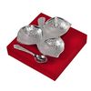 Silver Plated Three Khand Platter 6'' x 6" IND