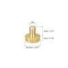 sourcing map Knurled Thumb Screws, M5x8mm Flat Brass Bolts Grip Knobs Fasteners for PC, Electronic, Mechanical 10Pcs