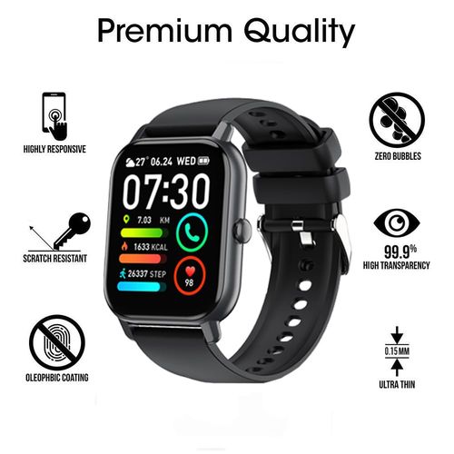 Yoomigle 6 Pack Compatible with Nerunsa P66D 1.85'' Screen Protector Film for P66D 1.85 inch Smartwatch Screen Protectors Foils Screen Cover Crystal Clear HD Anti-Scratch Anti-Fingerprint