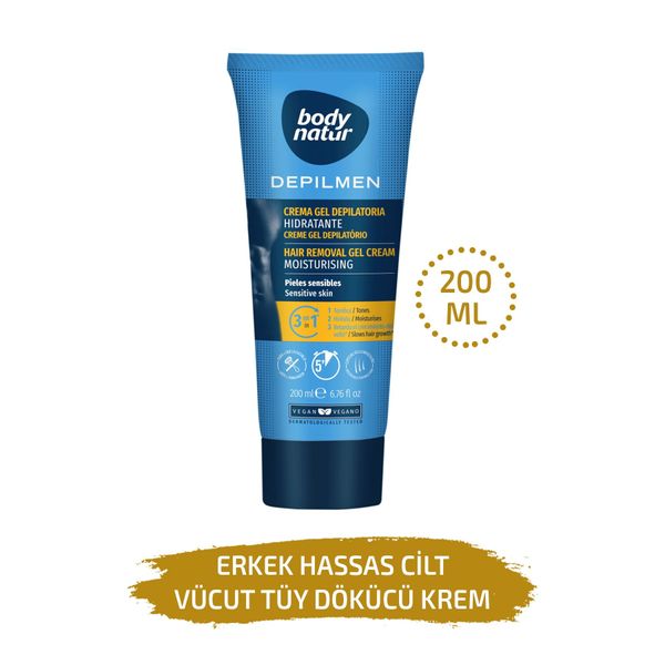 Hassas Ciltli Erkekler Için Vücut Tüy Dökücü Krem - Hair Removal Cream Sensitive 200ml