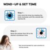 Countdown Timer 7.5 inch; 60 Minute 1 Hour Visual Timer – Classroom Teaching Tool Office Meeting, Mechanical Countdown Clock for Kids Exam Time Management Magnetic, Blue, Fish Pattern