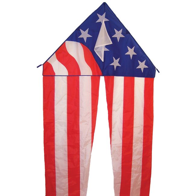 In the Breeze Patriotic Delta Kite with 19-1/2-Feet Flowing Tails