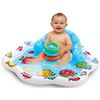 Bundaloo Infant Pool Splash Mat Inflatable with Backrest & Stackable Ring Toys | Summer Fun Activity for Baby Toddlers | Easy Setup