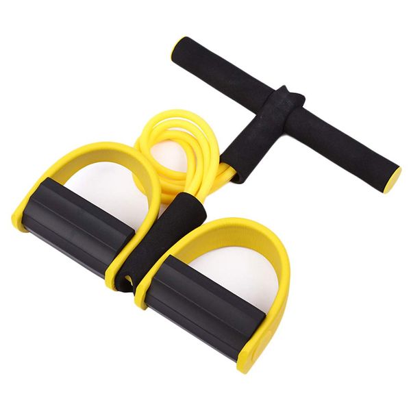 R-STYLE Stomach Stomach Stretching Abs Equipment for Abdominal Exercise, Back Training, Rowing Machine, Fitness Tube (Yellow)