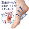 Cyplus Plus Walk Arch Lifting Tape Tohoraku 12 Sheets Plantar Fascia Taping