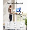 24x40 Inches Standing Desk Adjustable Height with Cable Management White