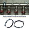 sourcing map 4 Pcs Split Ring Pipe Hanger, 160mm/6.3inch Adjustable Pipe Bracket Clamp Wall Ceiling Mount Pipe Strap Support for Plumbing Drainage Pipe Tube