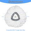 6 Pack Mop Head Replacement Compatible for vileda Triangle Swivel Mops - Mop heads replacement