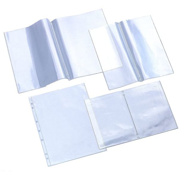 Pack of 10 Clear Pockets. Menu Inserts A4 Double Pockets (4 Viewing Sides) Suitable for use with Menu Covers