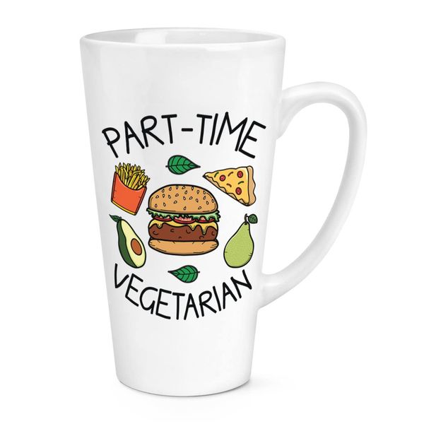 Part-Time Vegetarian 17oz Large Latte Mug Cup