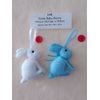 Handmade! Easter Bunny, Sitting on Hind Legs. New, Felt Hanging Ornaments (EAB)