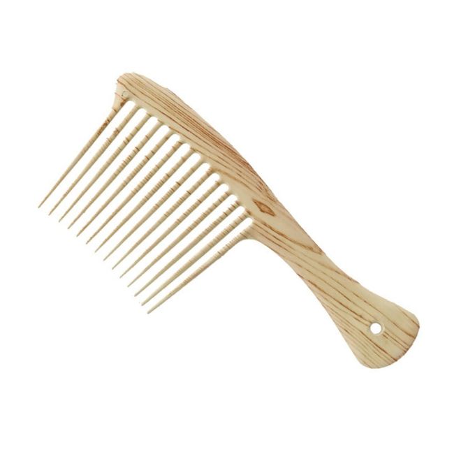 Comb Portable Hair Comb Wooden Hairstyle Comb for Treating People Hair and Relax the Head