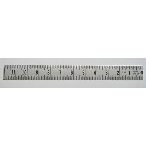Ruler 5 Pack - Adhesive Backed - 1 1/4 Inch Wide X 12 Inch Long - Right to Left - Fractional - 1/16” Grads - Silver