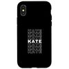 iPhone X/XS I Love Kate Retro Pattern Personalized Smartphone Case