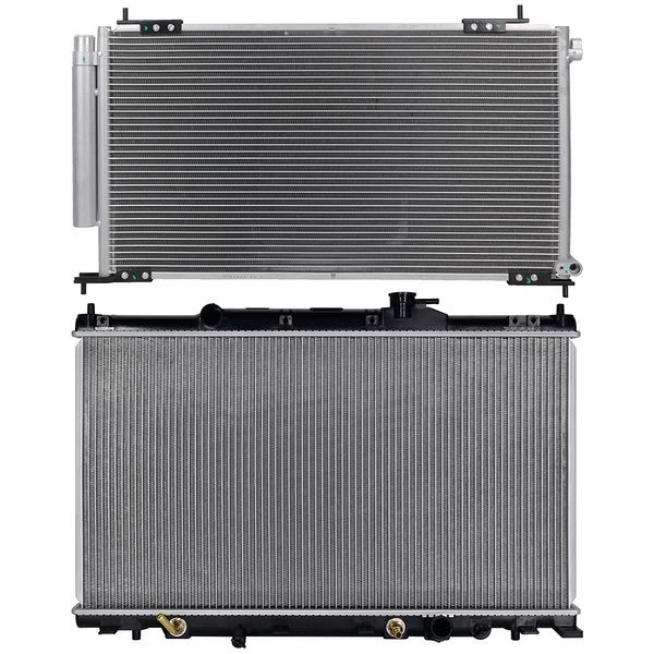 Radiator & AC Condenser Cooling Kit For 2007-2011 Honda Element 2.4L 2354CC