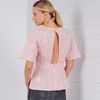 New Look Sewing Pattern N6656 Misses' Top with Optional Black Opening & Flared Sleeves