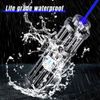 10W Adjustable Blue Burning Laser Pointer Visible Dot Torch Light with Battery