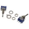 Fudeshe 10pcs SPDT Mini Toggle Switch,Mini Miniature Toggle Switch AC 125V/6A,3-Pin 2-Position ON/ON Toggle Switch