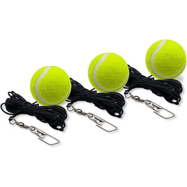 TaktZeit Tennis Balls with String Spare Balls for Tennis Trainer Tennis Balls for Rebound Baseboard Self Tennis Training Tool