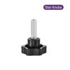 sourcing map 1Pcs Star Knobs, M12x35mm Plastic Hex Shaped Clamping Handle Screw Knobs, Hand Tightening Star Screw Knob for Machinery Umbrella Base Replacement