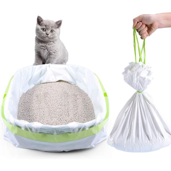 Jumbo Cat Litter Box Liners-34 Pp Scratch-Resistant Waterproof Easy Cleanup 20LB