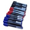 Pack of 15, red, black and blue permanent chisel tip marker pens