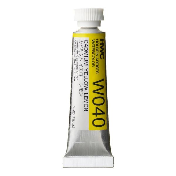 Holbein W040 Transparent Watercolor Paint, Cadmium Yellow Lemon, 0.16 fl oz (5 ml) (No.2), 003040